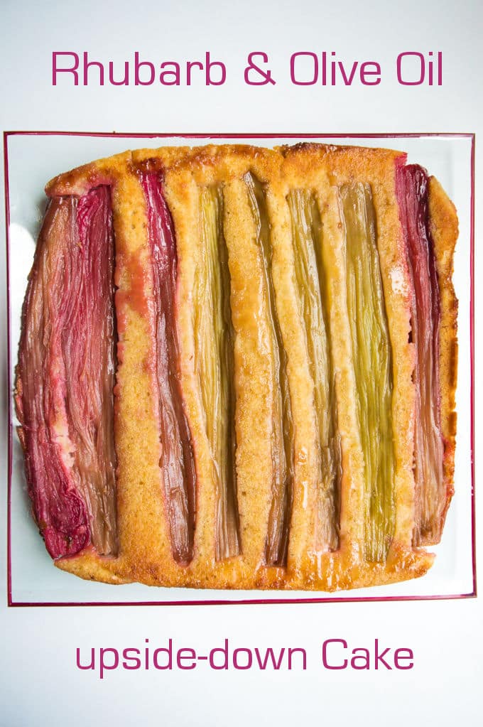 Rhubarb and Olive Oil upside-down Cake / mygutfeeling.eu #glutenfree #lowfodmap